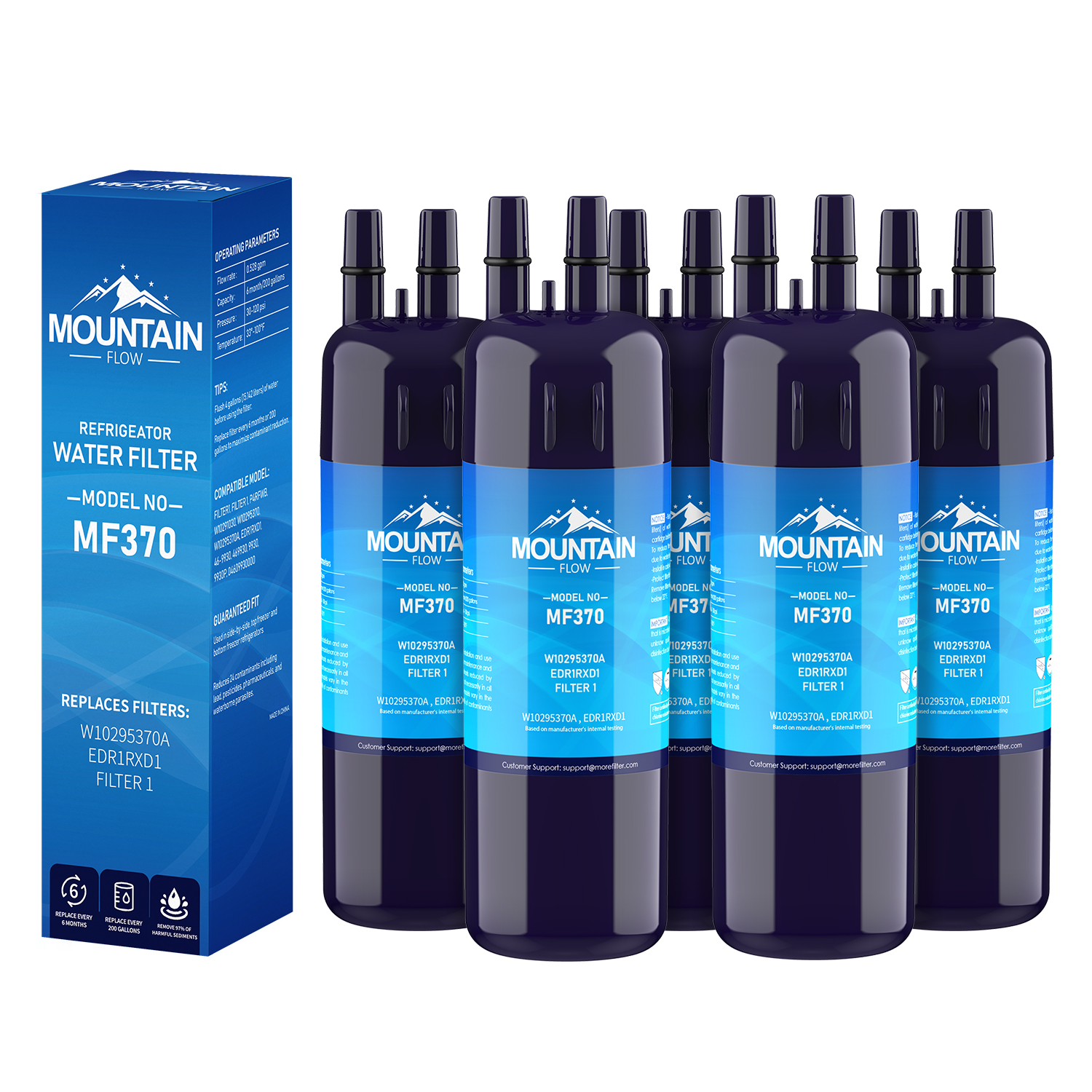 EDR1RXD1 Compatible P8RFWB2L, P8RFKB2L, W10295370A Water Filter 1, by