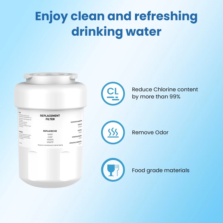 Compatilbe with GE MWF GWF Refrigerator Water Filter 4 Packs made by Sellfilter