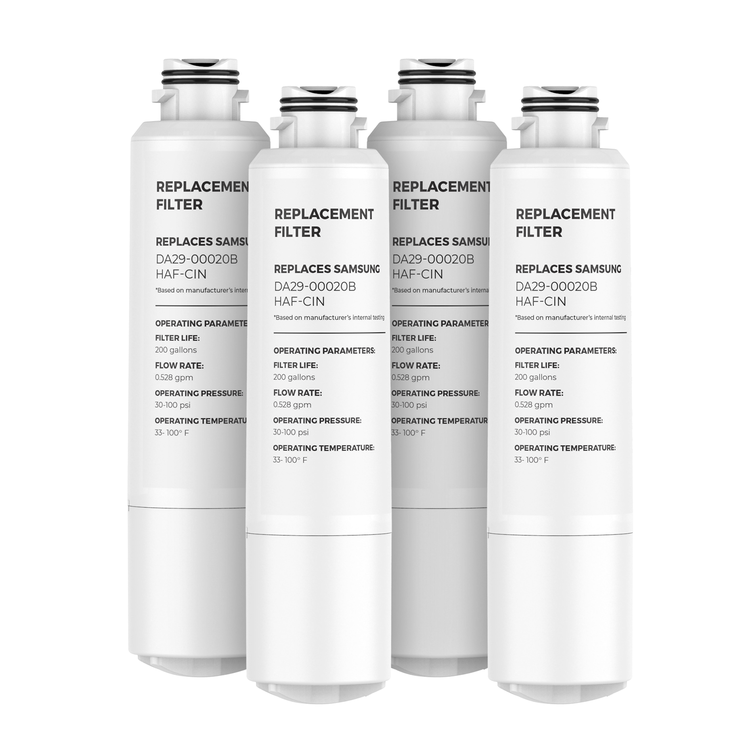 Sellfilter compatibke with Samsung DA29-00020B, HAF-CIN/EXP Water Filter 4 Packs