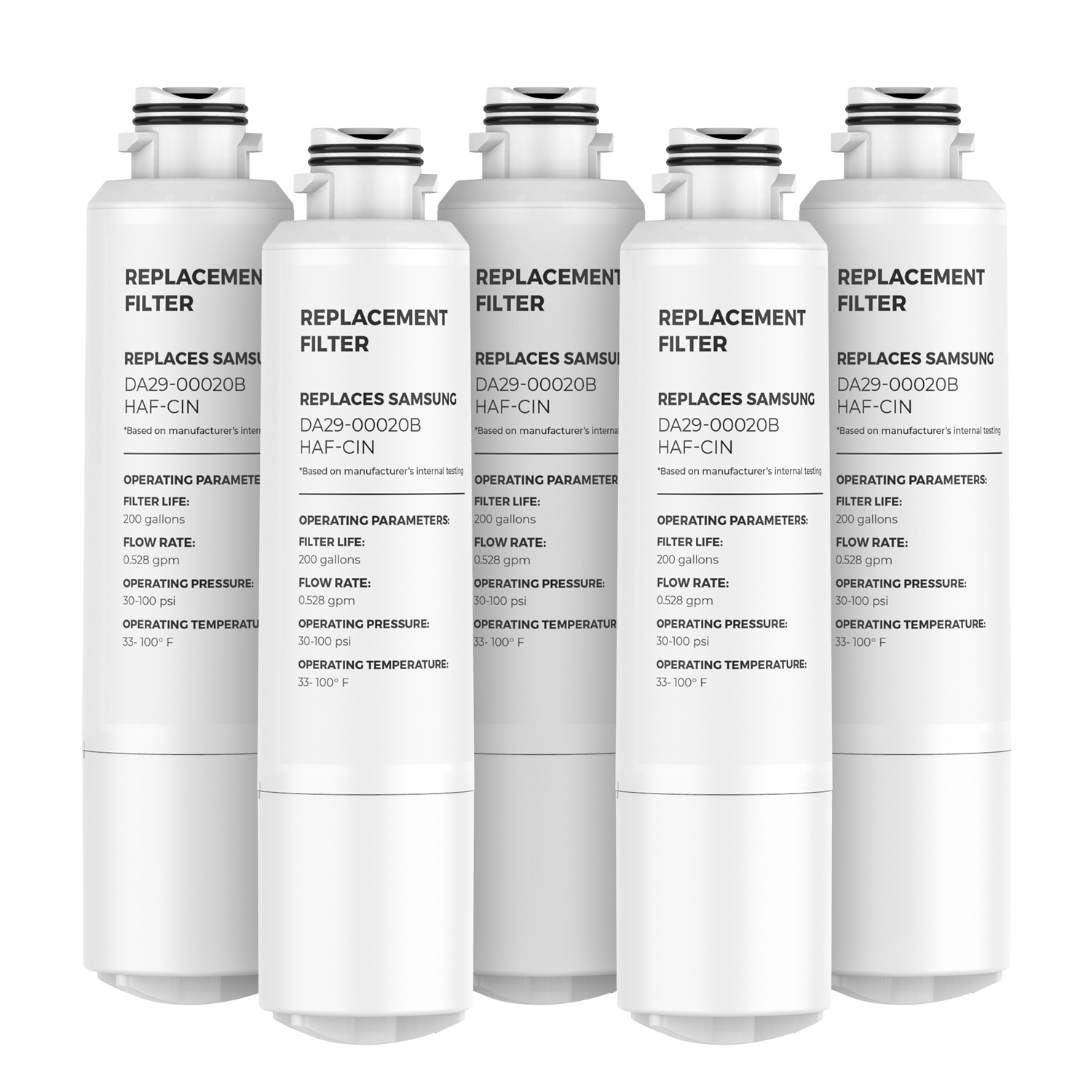 Sellfilter compatibke with Samsung DA29-00020B, HAF-CIN/EXP Water Filter 5 Packs