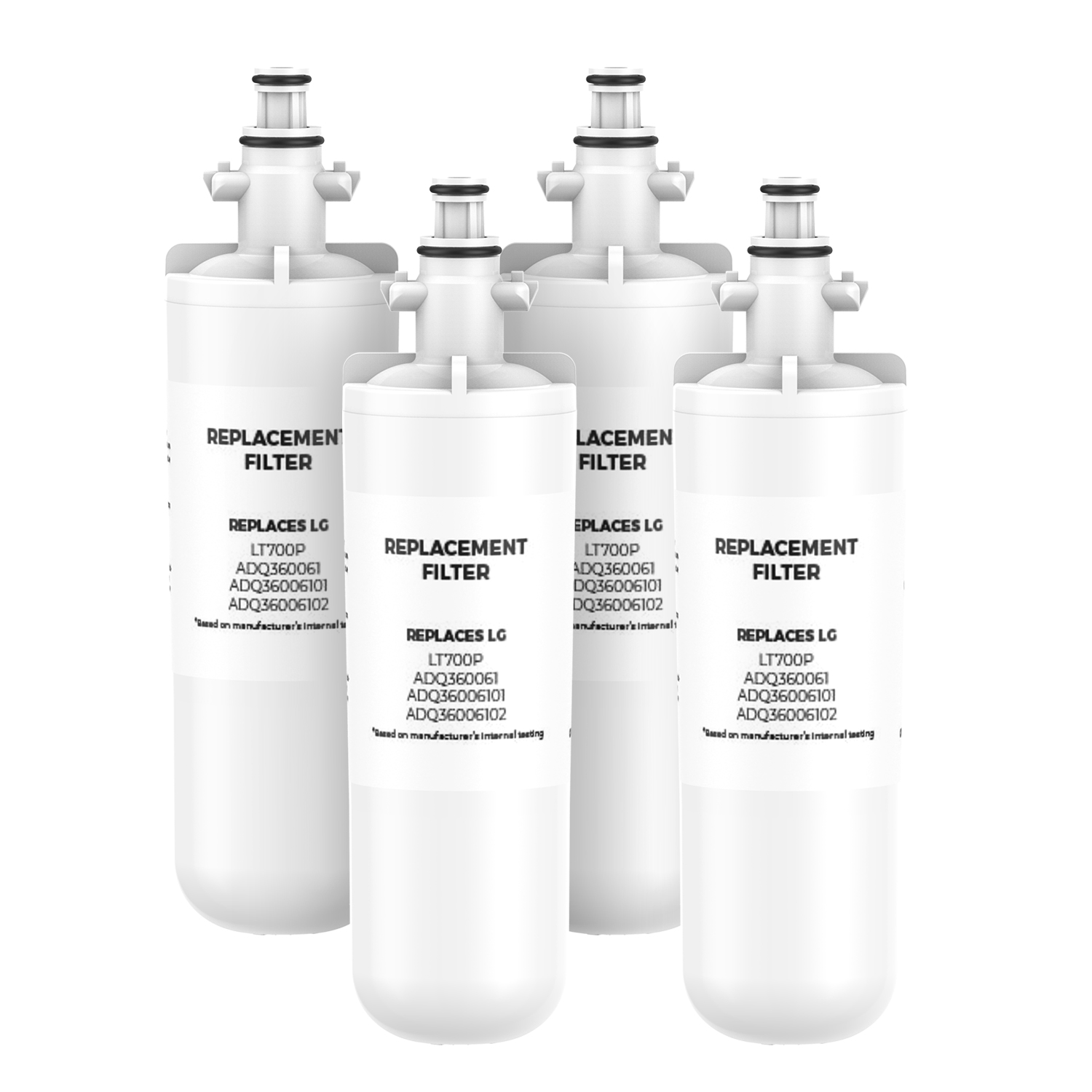 Replacement for LG LT800P, ADQ73613401, 46-9490 Refrigerator Water Filter 4 Packs made by sellfilter