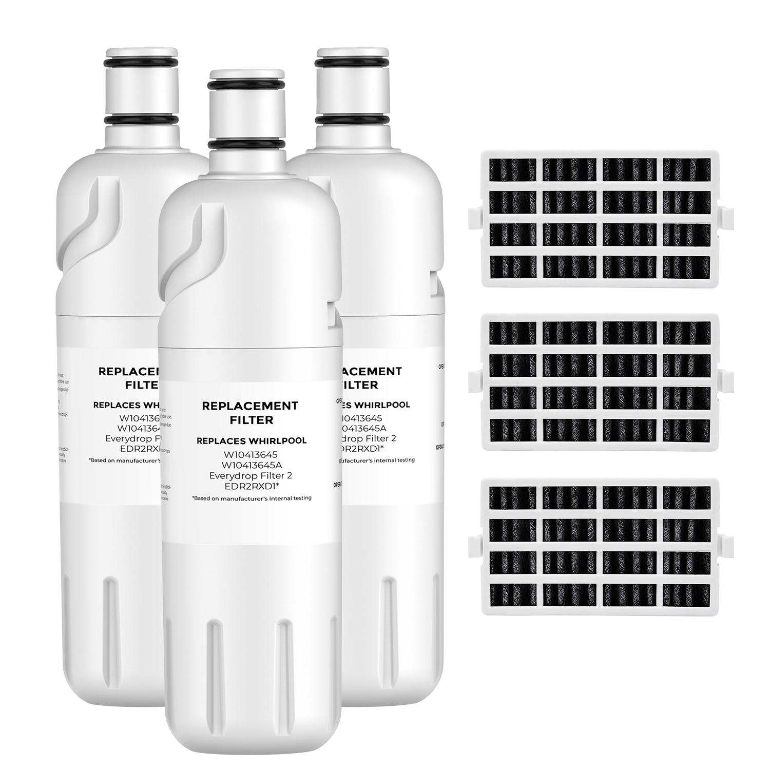 Pzfilters Filter 2,Compatible With EDR2RXD1,46-9082,W10413645a with air filter 3PK