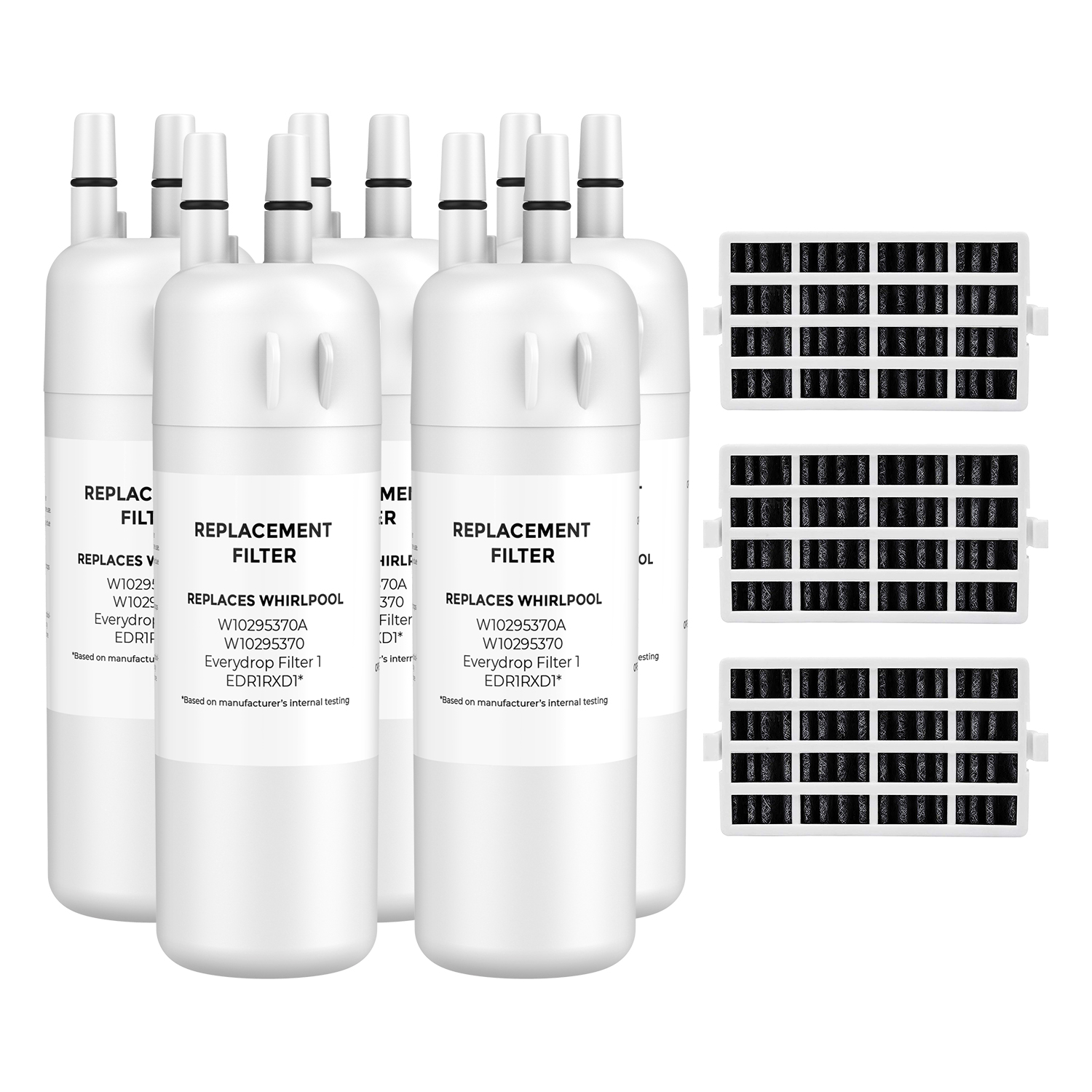 Pzfilters 5Pcs Filter 1,EDR1RXD1 Whirlpool Replacement,WF537,W10295370A