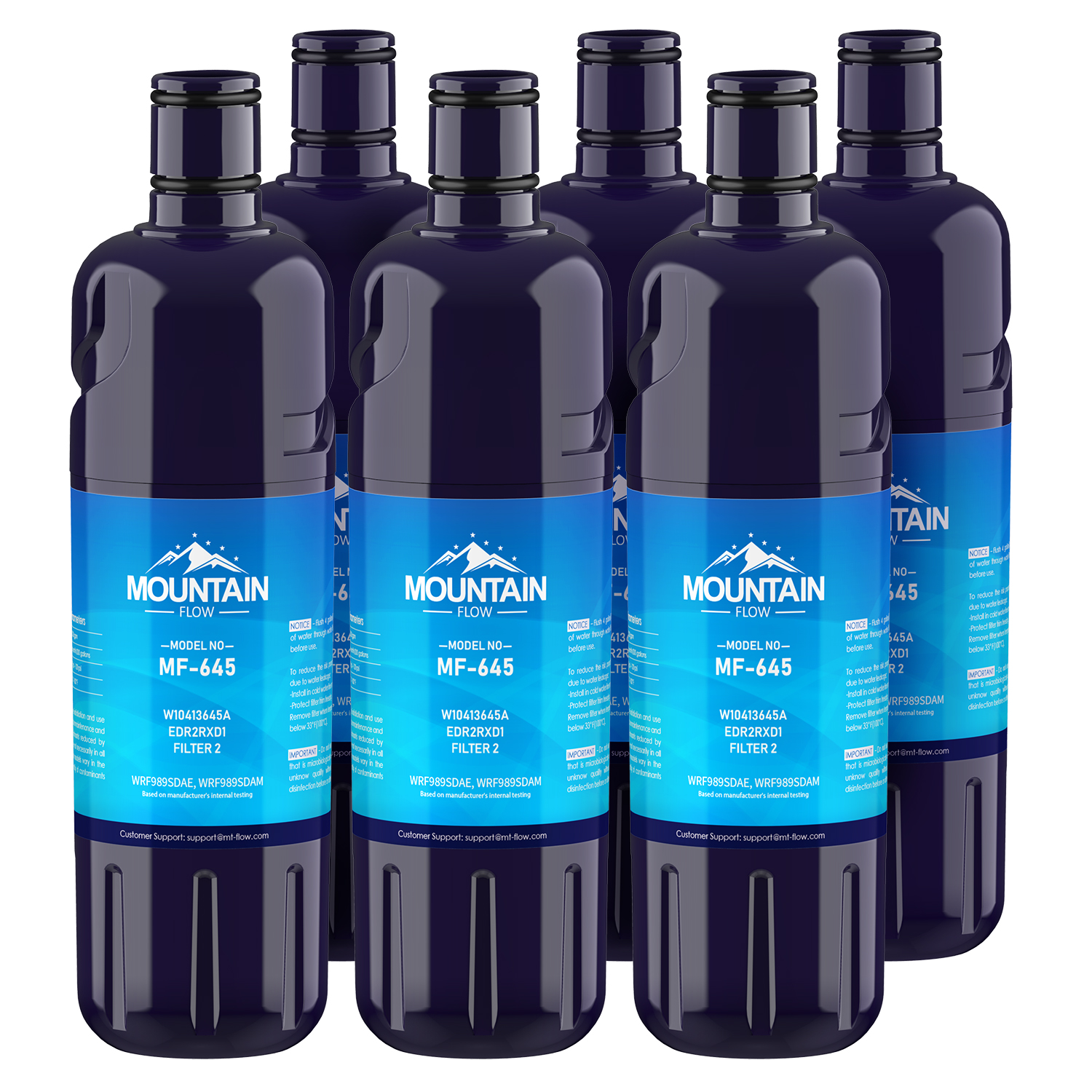 Mountain Flow w10413645a, Edr2rxd1 Water Filter, Filter 2 (6 Pack)