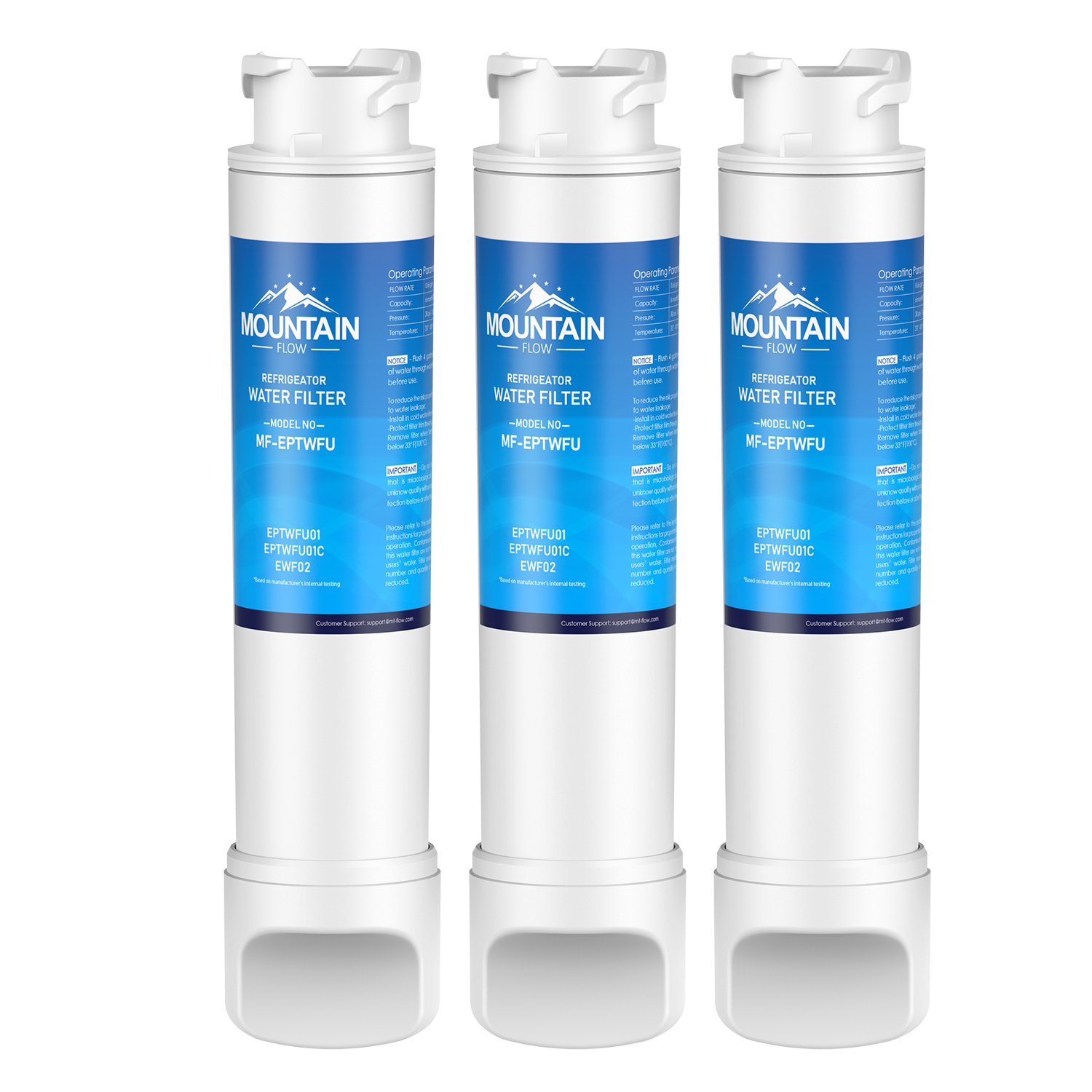 MountainFlow 3pk EPTWFU01 Water Filters Replacement with FPBC2277RF